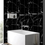 Wall Panels Peel and Stick，PVC Imitation Artificial Marble Tiles Sticker，10 pcs 23.6" L x 11.8" W，Heat-Resistant Backsplash Tile，Ideal for Kitchen Bathrooms Living Rooms Bedrooms.