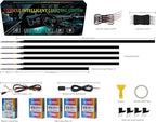New Version Dreamcolor Acrylic Interior Car Lights 6 in 1 RGB LED Strip Lights with APP Control Zoned Control System 252 Color Modes DIY Fiber Optic Ambient Lighting Kits Music Car Neon Lights