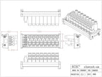 DIN Rail Mount AC 24-250V 8 Channel Pluggable Side Wiring Terminal Block Power Distribution Fuse Module, HCDC HD065RT
