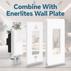 ThunderWay Matte White Single Pole Decorator Light Switch with Screwless Wall Plate, 15 A 120/277 V, ON/Off Rocker Paddle Interrupter, Self-Grounding, Residential Grade, UL Listed (10 Pack)