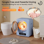 VCJ Portable Dryer for Laundry, 12lbs Clothes Dryer with 6 Drying Modes & 8H Timer, LED Display 850W Front Load Compact Electric Dryer for Apartment, RVs, Dorms