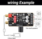 DROK 12V Amplifier Board, 15W+15W 2.0 Dual Channel Audio Amplifier Board PAM8620 DC 8-26V 24V Digital Stereo Amp Module Class D Mini Power Amplify Circuit for Sound System Speaker DIY