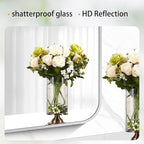 40" x 36"Bathroom Mirror, Silver Wall Mirror with Metal Frame, Decorative Rectangular Vanity Mirror for Bedroom Bathroom Living Room Entryway (Horizontal/Vertical)