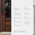 Lockly Secure Pro Smart Deadbolt, Wi-Fi Smart Lock, Keyless Entry with PIN Genie® Keypad, 3D Biometric Fingerprint, Auto Lock, Rekeyable-Venetion Bronze