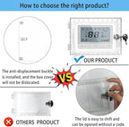 Young Dance Universal Thermostat Lock Box with Key,Clear Large Thermostats Guard for Thermostat on Wall,Thermostat Cover Fits Thermostats 6.5" H x 4.72" W x 1.97" D or Smaller (1 Set)