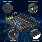 18650 Battery Charger, MIEKLALE 8+2 Bays Smart Universal Battery Charger with LCD Display for Rechargeable Batteries Li-ion LiFePO4 RCR123 16340 26650 10440 14500 & 9V, NiMH NiCd AAA AA(8+2Slots)