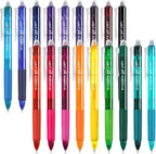 Vanstek 18 Colors Retractable Erasable Gel Pens Clicker, Fine Point(0.7), Make Mistakes Disappear, Premium Comfort Grip for Drawing Writing Planner and Crossword Puzzles
