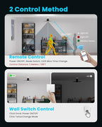 Kryoza Motion Sensor Garage Lights 8000LM, Deformable Motion Activated LED Garage Ceiling Light Bulbs, 3 Modes & 360° Detection, Sensor Lights Bulb Indoor for Workshop/Barn 2-Pack