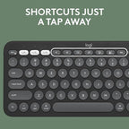 Logitech Pebble 2 Combo for Mac, Wireless Keyboard and Mouse, Slim, Quiet and Portable, Customizable, Bluetooth Mouse and Keyboard, Easy-Switch, for macOS, iPadOS - Tonal Graphite