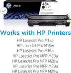 HP 48A Black Toner Cartridge | Works Laserjet Pro M15, M16 Series, Laserjet Pro MFP M28, M29 Series | CF248A