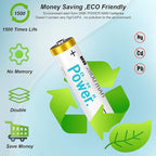 DMK POWER Rechargeable High Capacity Batteries 1.2V NiMH Low Self Discharge (AA White 2800MAH (8 Pieces))