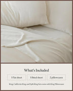 Cozy Earth Luxury Bed Sheet Set - 100% Viscose from Bamboo Fabric, Ultra-Soft & Breathable, Fits Regular & Deep Pocket Mattresses up to 20" - 4 Pieces Full Sheet Set Oat