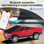 WSTER Futuristic Pickup Truck Bluetooth Speaker with LED Display Screen – Practical Gift Choice for Car Model Fans & Audio Users, TWS Stereo, FM Radio, USB/TF Playback, Front LED Headlights, Mic(RED)