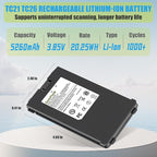 GsevPuek 5260mAh TC26 Replacement Battery, for Zebra TC21 TC26 TC26AK TC210 TC210K Barcode Scanner,BT-000409A BT-000409B BTRY-TC2X-1XMA1-01 BTRY-TC2Y-2XMA-1A BT-000411-08.