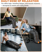 JZBRAIN Leg Massager with Heat and Compression : Foot and Calf Massager for Circulation and Pain Relief, Sequential Compression Boots with 6 Modes, 9 Intensity, 3 Heat - Gifts for Mom, Dad, Him, Her