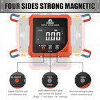 Digital Angle Finder with Laser, 4-side Magnetic Digital Angle Gauge, Rechargeable Mini Digital Laser Level Measuring Tool, Cube Inclinometer with Backlight for Woodworking Tablesaw Gift for Men