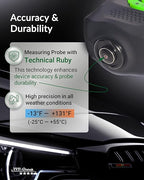 VVV-Group Paint Thickness Gauge CM-206X | Coating Thickness Meter Fe/Al/Zn | Auto Paint Depth Gauge Car Tester with High-Precision Probe, Multi-Unit Display & Auto Calibration
