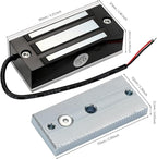Electric Magnetic Lock 60KG 130LBS Holding Force Electromagnet Lock 12V Fail Safe NC Mode Single Door for Access Control System/Metal Door/Fire Proof Door/Wooden Door/Glass Door etc. (60KG/130LBS)