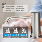 Automatic Soap Dispenser Touchless for Kitchen Bathroom Sink Built in Electric Soap Dispenser Infrared Sensors Liquid Commercial Dispenser with Bottle and Pump 33.81oz/1000ml (Brushed Nickel)