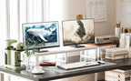 aboxoo 45" TV Riser for 32-60 inch TV, TV Riser Stand Shelf, Tabletop TV Stand Riser, Computer Monitor Table for Home Living Room, Study Office (White)