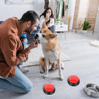 10 PCS Red Voice Recording Buttons for Dogs Dog Training Communication Buttons with 30 Sec Record and Playback, Pet Training Buzzer for Puppy Cats, Funny Gift for Study Office Home Pet Lovers