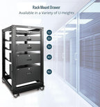 Tecmojo 3U Rack Drawer,Rack Mount Drawer for 19in Network Equipment/Server/AV Rack or Cabinet Enclosure,Sliding and Lockable Server Rack Drawer - Load-Bearing 44lb (20kg),with Cable Management Holes