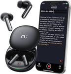 RecDot AI Voice Recorder Earbuds, viaim AI Meeting Assistant with Transcription, 78 Languages, FlashRecord, to-Do Lists & Summaries with viaim AI, 48dB ANC for Meetings, Interviews & Lectures, Black