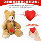 XLW Voice Recorder,350s Voice Box for Recordable Gifts Button Sound Box for Stuffed Animals, Christmas Valentine's Day Plush Toy & Manual DIY Creative Sound Gifts for Boys, Girls (Red)