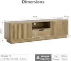 Lab Cosi TV Stand for TVs up to 80'',Modern TVStand with Drawer Storage,TV Console with Adjustable Shelve Storage