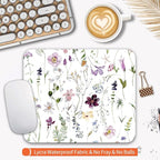 Armanza Square Mouse Pad Beautiful Flowers Plants, Personalized Premium-Textured Custom Mouse Mat Design, Washable Mousepad Cloth, Non-Slip Rubber Base Computer Mouse Pads for Wireless Mouse
