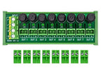 DIN Rail Mount AC 24-250V 8 Channel Pluggable Top Wiring Terminal Block Power Distribution Fuse Module, HCDC HD065VT