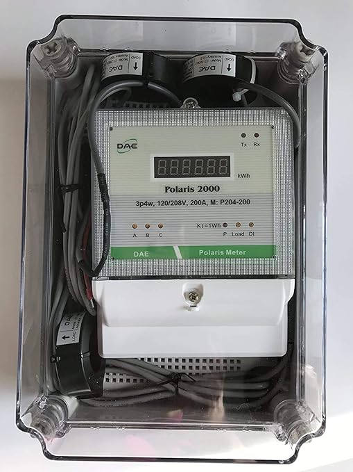DAE P254-600 KIT, 600A, RS485, UL kWh Smart Submeter, 3 Phase, 120-480V, 3 Split Core CTs (Inner Dia. 1.38 inch)
