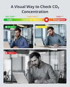 SwitchBot CO2 Detector, Air Quality Monitor Indoor, CO2 Monitor for CO2/TEMP/Humidity, Portable Carbon Dioxide Detector for Home/Car/Office/Greenhouse