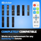 Samsung Replacement TV Remote Compatible with Samsung TV's ONLY (White) Big Button TV Remote Control, Simplified and Easy to Use (2xAAA Batteries not Included)