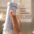 Philips Sonicare Compact Flosser 1000, Purple, ProtectiveClean 5300 Rechargeable Electric Toothbrush and 2PK Compact Nozzle Bundle