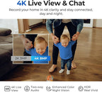 IMILAB C40 4K Indoor Security Camera, Room Camera for Pet/Kid/Baby Monitoring, 5G WiFi 360 View Indoor Cam, Person Pet Track, Color Night Vision, AI Detection, SD/Cloud Storage, No Monthly Fee