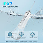 SweetLF Water Dental Flosser Pick for Teeth, 5 Modes Cordless Portable Oral Irrigator, 300ML Tank Water Teeth Cleaner with 5 Jet Tips, IPX7 Waterproof Rechargeable Flossing Picks for Home Travel