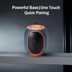 Portable Bluetooth Speaker – 8W HD audio quality, TWS stereo pairing, LED light show, compact and portable, suitable for outdoor use, can be used in cars, travel and parties, a cool teen gift(Blue)