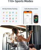 Parsonver Fitness Tracker with Step Counter/Calories/Stopwatch, Health Activity Tracker with Heart Rate Sleep Monitor, IP68 Waterproof Smart Watch 110+ Sport Modes Pedometer Watch for Women, Rose Gold