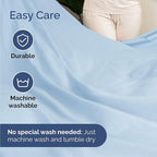 Cal King Size 4 Piece Sheet Set - Comfy Breathable & Cooling Bed Sheets Set - Hotel Luxury Bedding for Women, Men, Kids, Teens, Boys & Girls - Deep Pockets, Soft, Wrinkle Free - Oeko-Tex - Light Blue