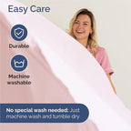 Split King Size 5 Piece Sheet Set - Comfy Breathable & Cooling Bed Sheets Set - Hotel Luxury Bedding for Women, Men, Kids, Teens, Boys & Girls - Deep Pockets, Soft, Wrinkle Free - Oeko-Tex - Lav Pink