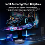 GEEKOM GT1 Mega AI Mini PC with 14th Gen Intel Ultra 9 185H, 16GB DDR5(Up to 96GB), 1TB NVMe SSD, Mini Desktop Computer Windows 11 Pro, Intel Arc GPU/Dual 2.5G LAN/WiFi 7/BT 5.4/USB4/3-Year Warranty