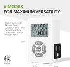 BN-LINK Digital Outlet Timer with Interval Repeat Cycle Indoor,24 Hour Programmable Outlet Timers for Electrical Outlet, Energy Saving 3 Prong Plug-in Outlet with Countdown On/Off,125V/15A/1875W