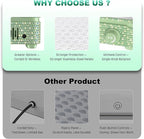 Nail Dust Collector | 1000PA Dust Collector Nail Tech | 10 Speed Levels | Low Noise & Strong Suction | Reusable Filter, 10 Pads + Nail Dust Brush | for Acrylic Nails, Salon & Home -Grass Green Diamond