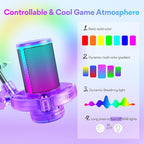 MAONO USB Gaming Microphone with Noise Cancellation, RGB Condenser Microphone for Streaming, Podcasts, Twitch, YouTube, Discord, PC, Computer, Mac, PS4, PS5, DGM20S Purple