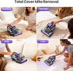IRONSPIRE Bed Vacuum Cleaner, Mattress Vacuum with 2 Roller Brushes 253.7nm UV-C Light & Ultrasonic,145°F Heat, HEPA Filter, 18kPa Suction 650W Powerful Handheld Vacuums for Dust & Pet Hair(Corded)
