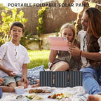 FlexSolar 15W USB Solar Panel Small Portable Foldable Solar Charger (5V/3A Max), Mobile Solar Panels Compatible with Cell Phone iPad, IP67 Waterproof Mini Solar Panels for Backpacking, Camping, Hiking