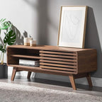 mopio Ensley TV Stand, Mid Century Modern for 55/60/65 inch TV, Farmhouse TV Stand, Entertainment Center with Storage, TV and Media Console for Living Room (Walnut, 46")