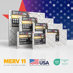 BNX TruFilter 20x20x5 (19.88’’ x 19.88’’ x 4.38‘’ Honeywell Compatible 4”) MERV 11 Air Filter (2-Pack) - MADE IN USA - HVAC AC Furnace Filters Health, Allergies, Mold, Bacteria, Smoke, MPR 1200 FPR 7