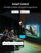 Ailofy Smart TV LED Backlight with Camera for 75-85 inch Screens, 16.4ft LED Strip Lights Sync to Screen& Music, Color Changing Lights for TV Compatible with Alexa & Google Assistant, App Control